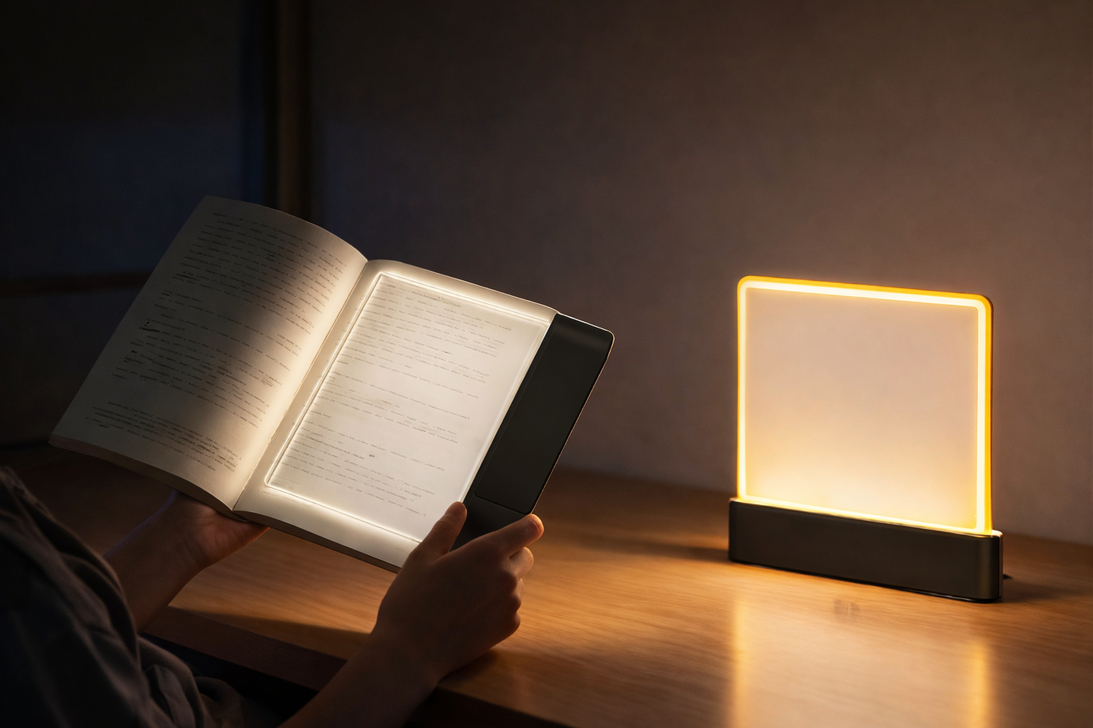 GlowPanel-LED Reading Light for Night & Eye Protection