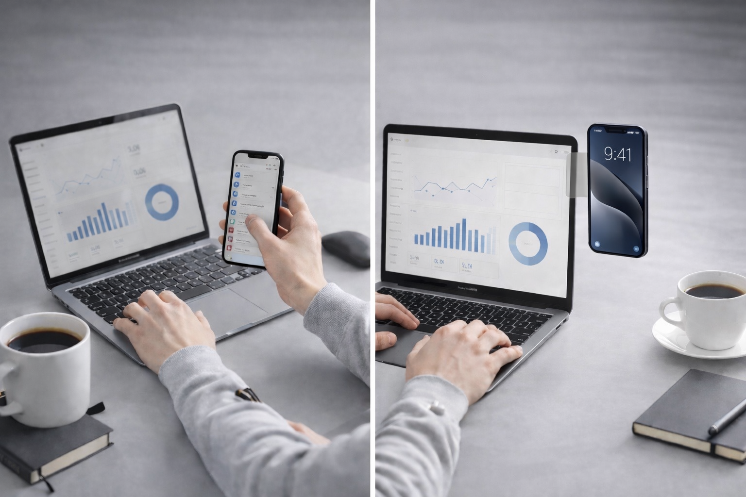 SideMount - Magnetic Laptop Phone Holder